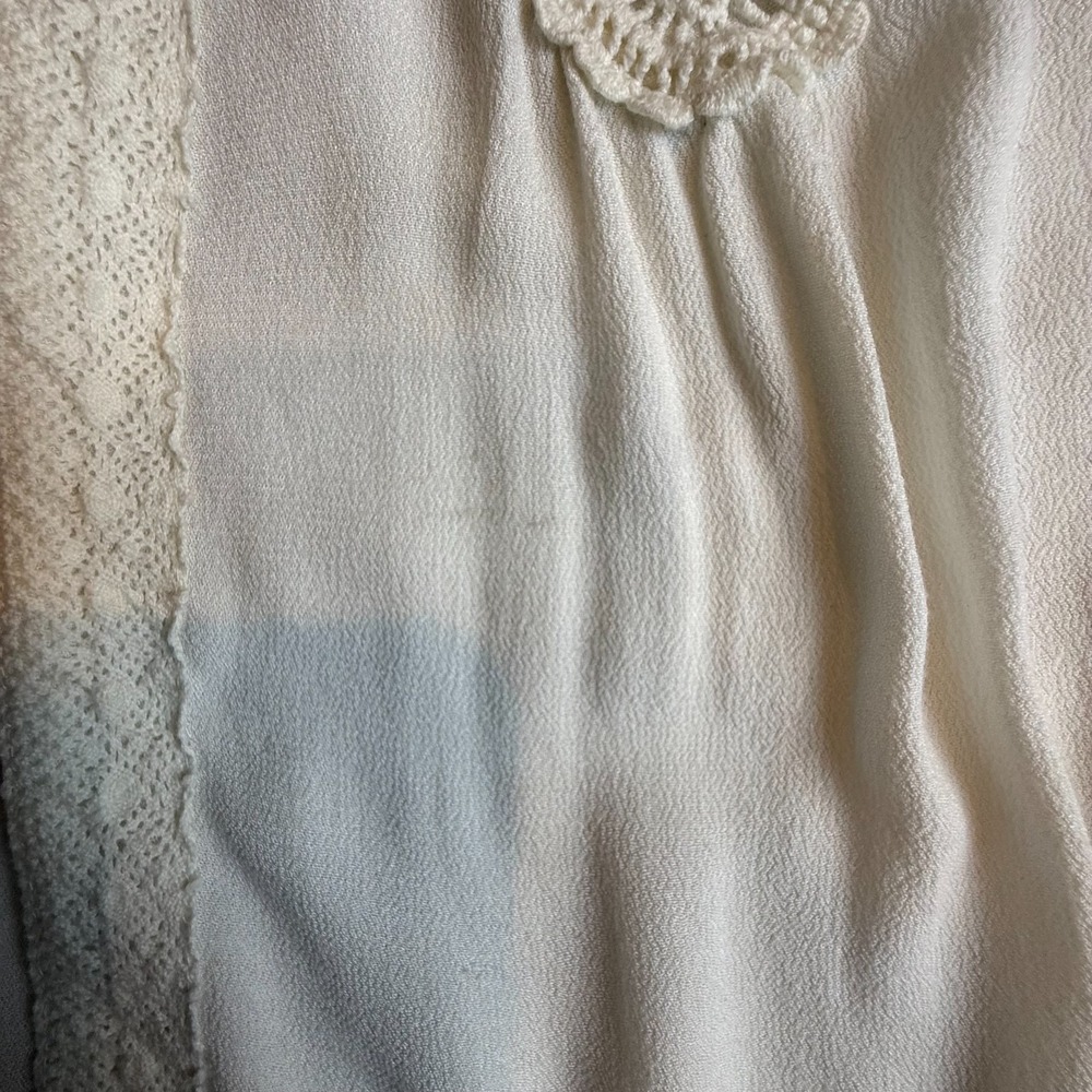Knox Rose Ivory Crochet Lace Sleeveless Boho Tank Top Size Small Cottagecore Chi - Picture 3 of 9